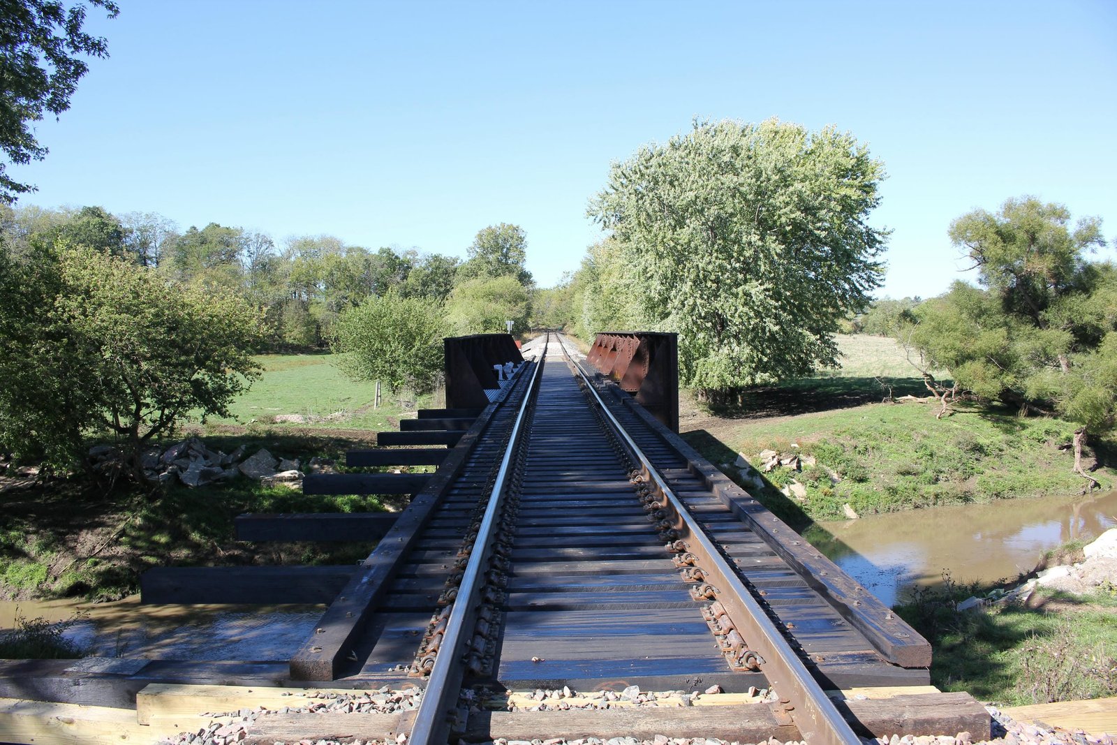 Looking west